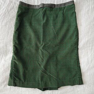 Orla Kiely Dotted Corduroy Pencil Skirt - Green/Turquoise Size 2